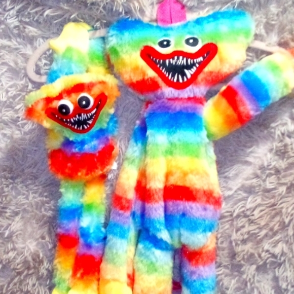 😀💕SOLD Out Cute Cuddly Rainbow Huggy Wuggy And Backpack Set Bundle - Picture 5 of 16